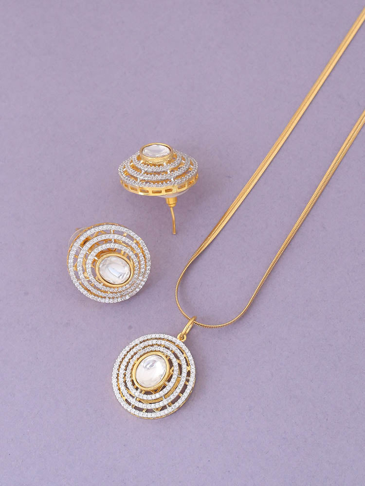 Golden Hazel Pendant Set