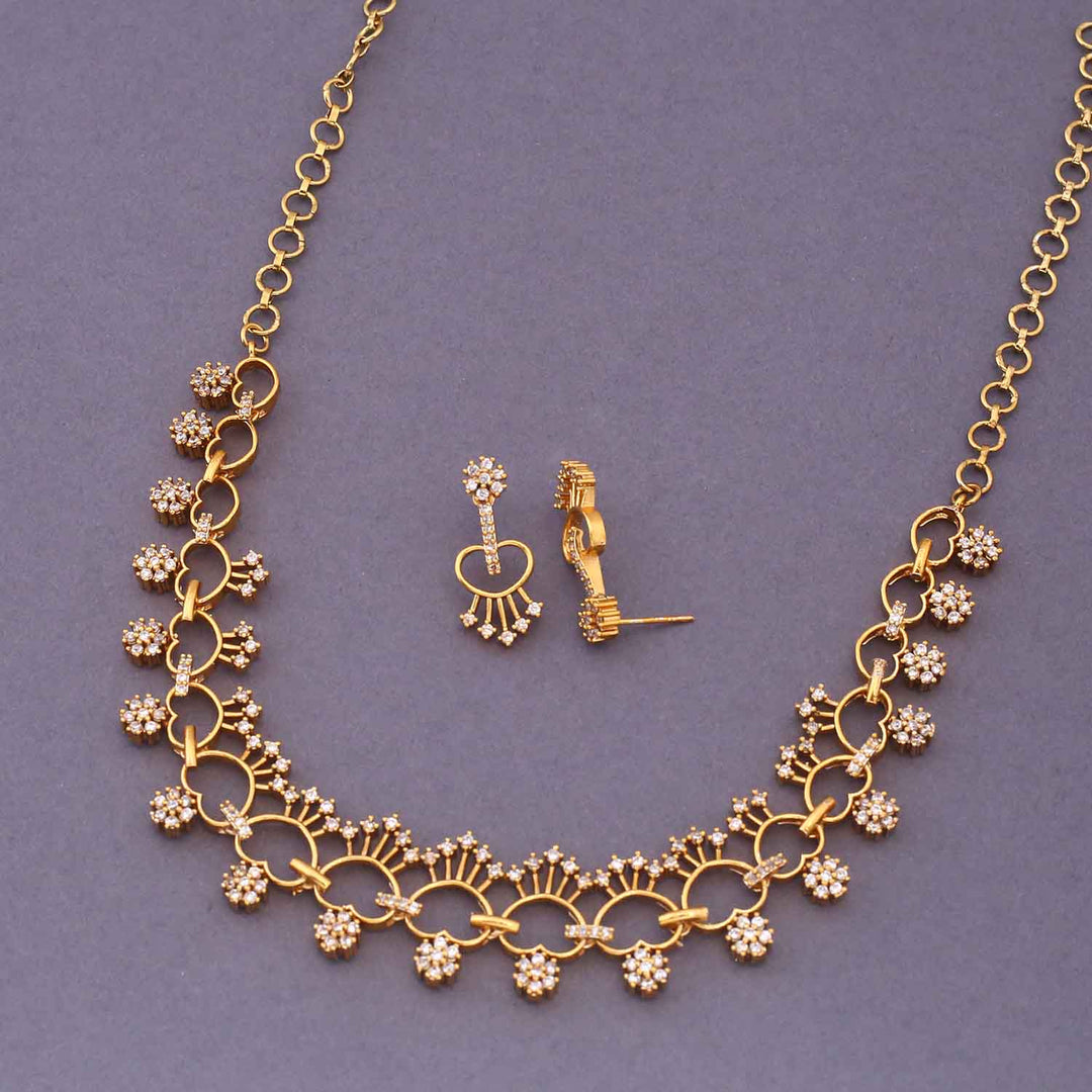 Golden Himaja Antique Jewellery Set - New Arrival