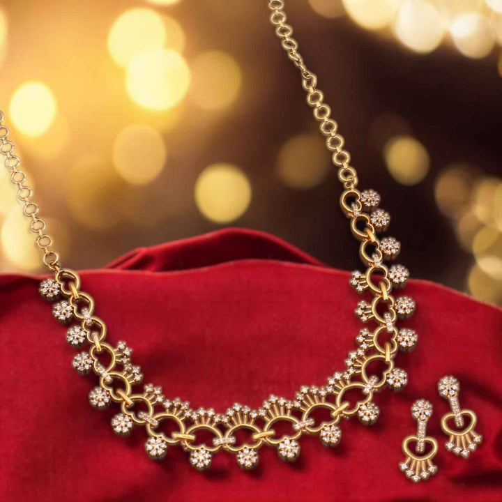 Golden Himaja Antique Jewellery Set - New Arrival