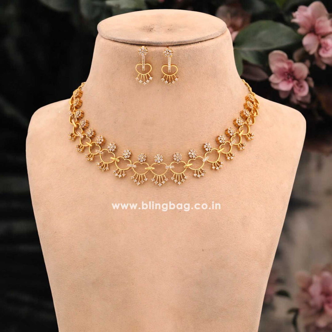 Golden Himaja Antique Jewellery Set - New Arrival