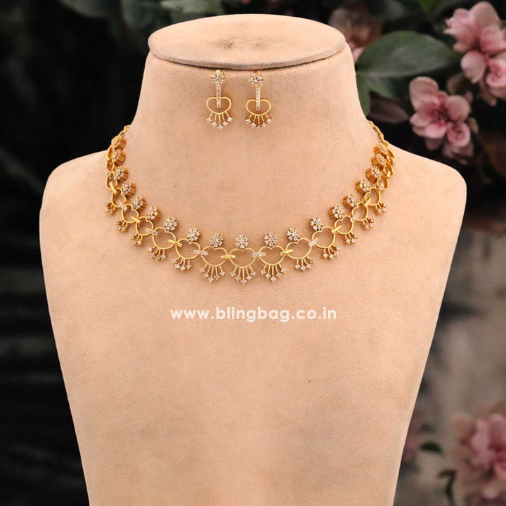 Golden Himaja Antique Jewellery Set - New Arrival