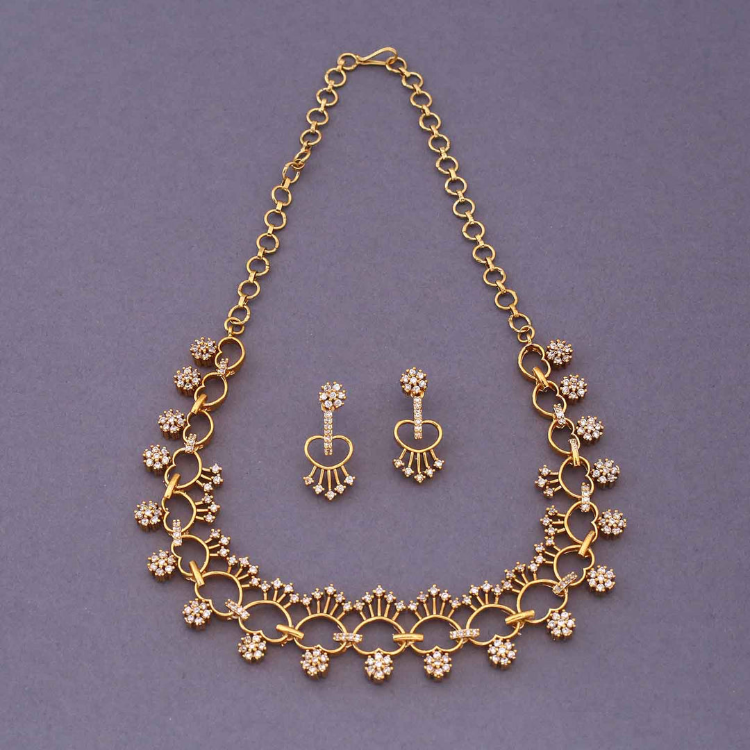 Golden Himaja Antique Jewellery Set - New Arrival