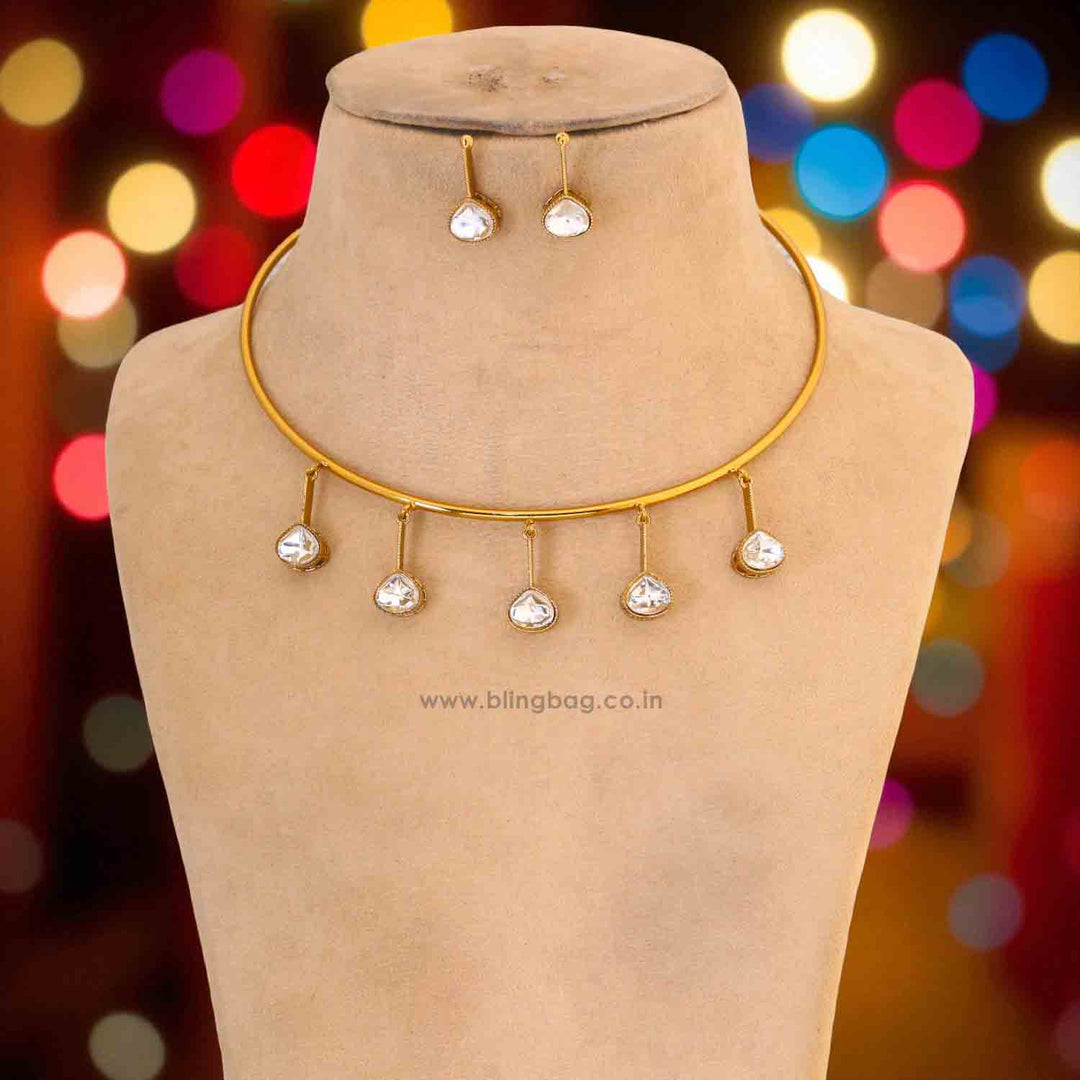 Golden Hiyam Hasli Antique Jewellery Set - New Arrival