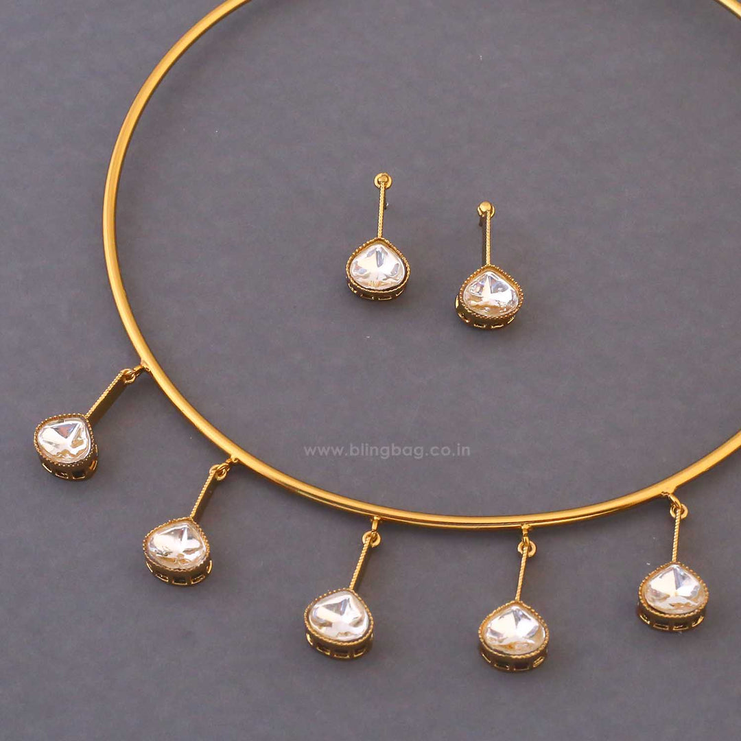 Golden Hiyam Hasli Antique Jewellery Set - New Arrival