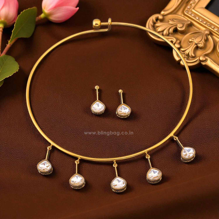 Golden Hiyam Hasli Antique Jewellery Set - New Arrival