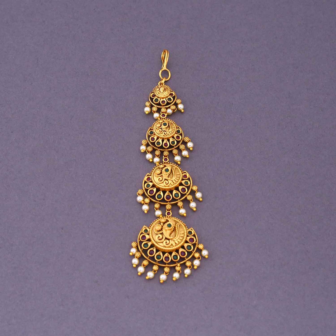 Golden Hiyana Maang Tikka