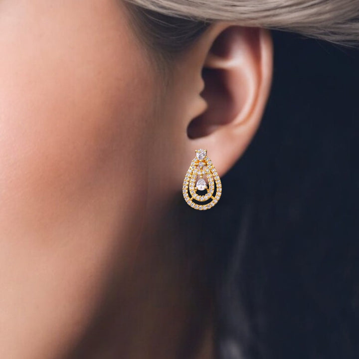 Golden Idaa Zirconia Studs