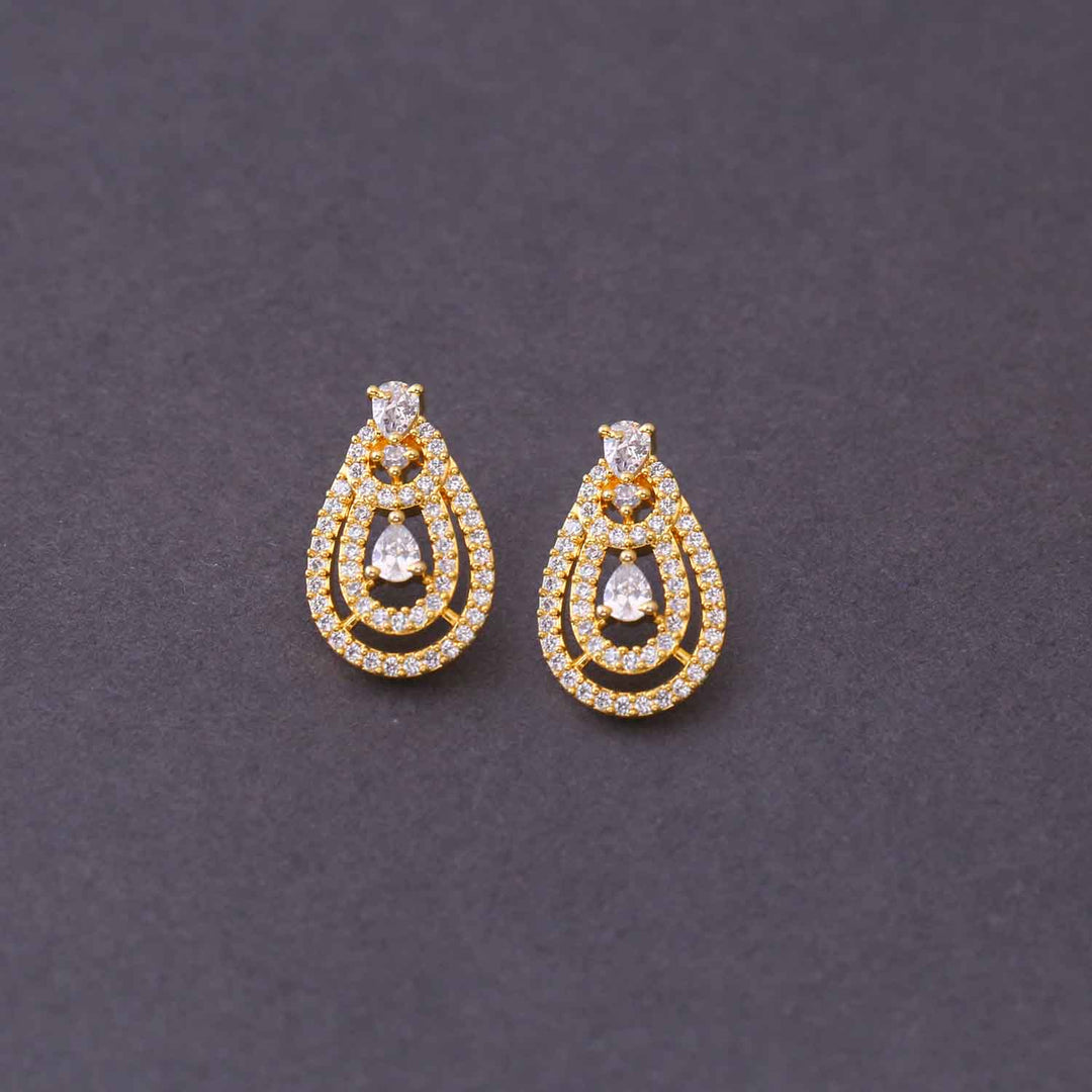 Golden Idaa Zirconia Studs