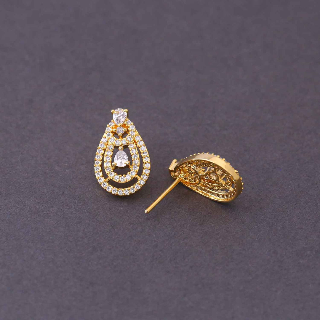 Golden Idaa Zirconia Studs