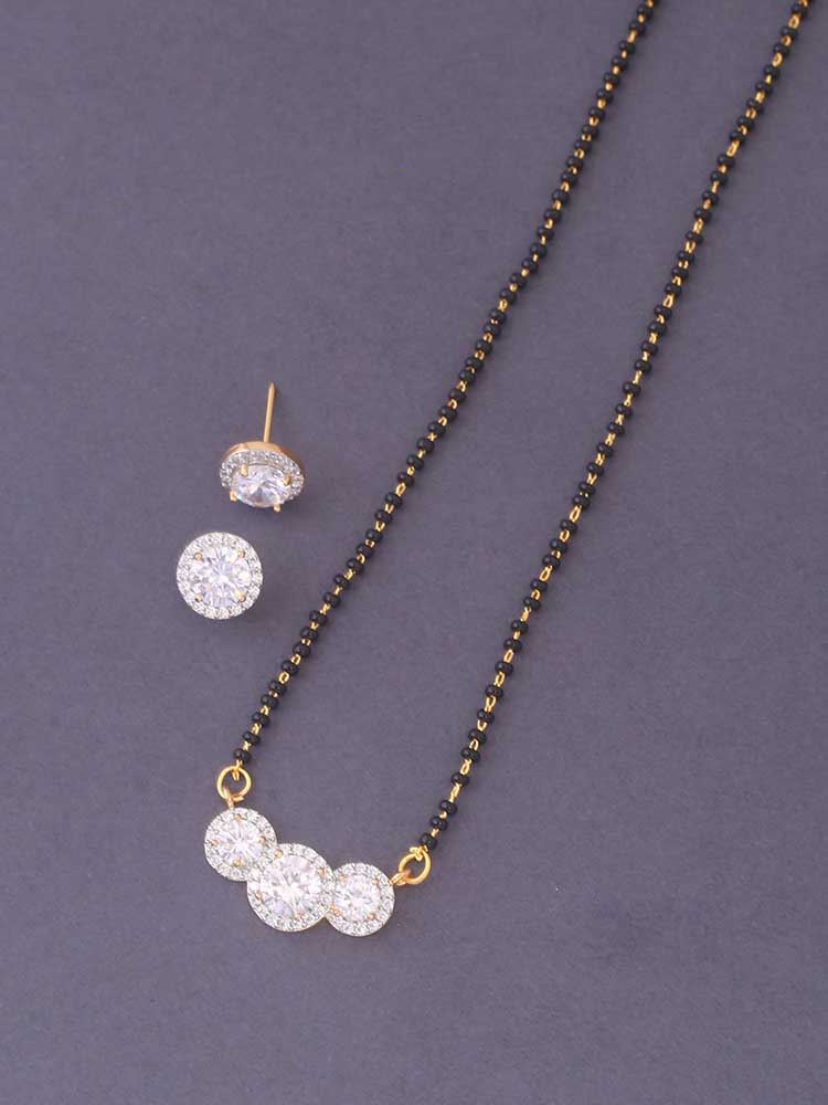 Golden Idhyah Pendant Mangalsutra Set