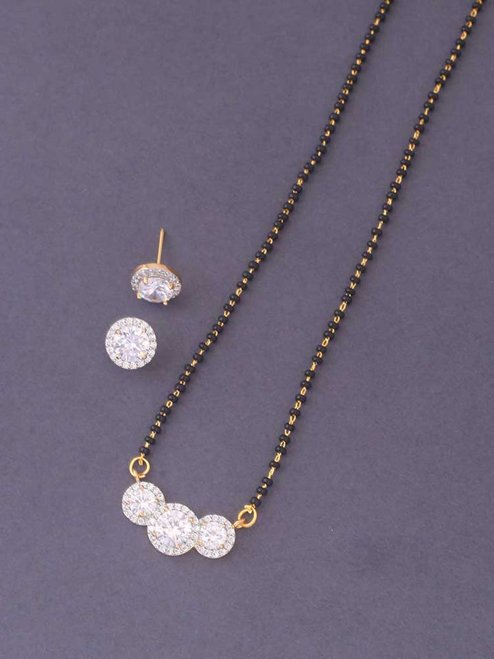 Golden Idhyah Pendant Mangalsutra Set