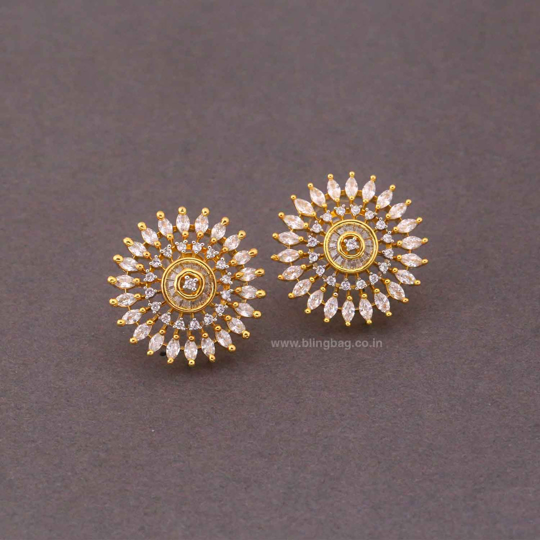 Golden Inasa Zirconia Studs