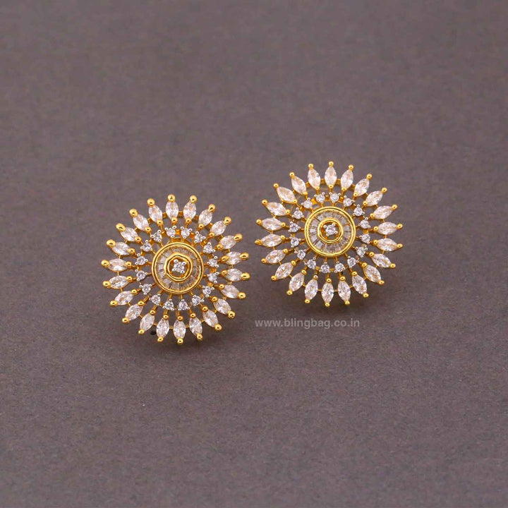 Golden Inasa Zirconia Studs