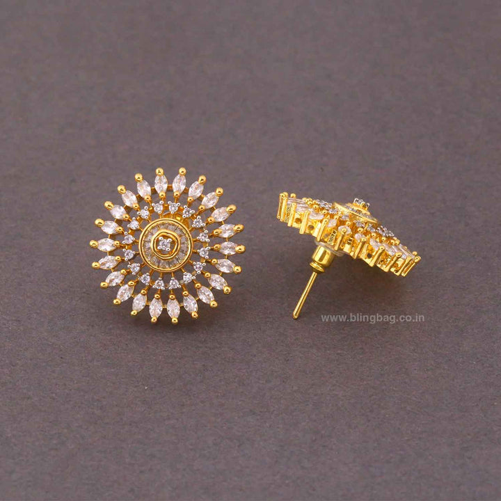 Golden Inasa Zirconia Studs
