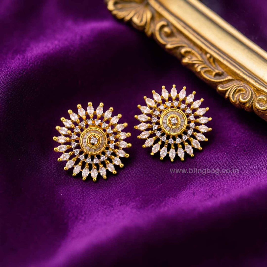 Golden Inasa Zirconia Studs