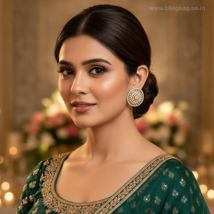 Golden Inima Zirconia Studs