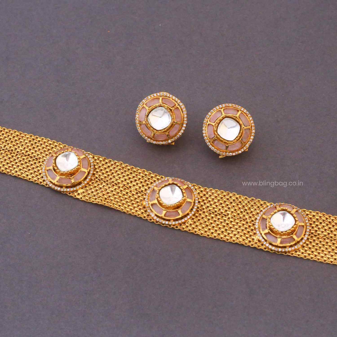 Golden Iraani Antique Jewellery Set