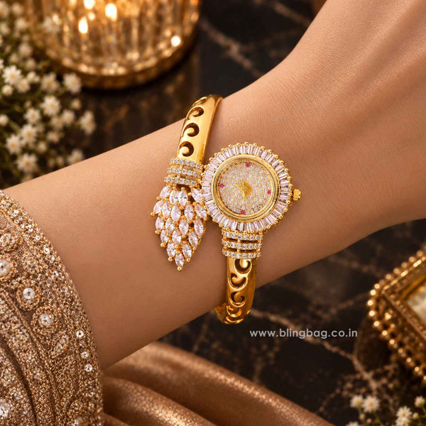 Golden Isabellae Zirconia Watch