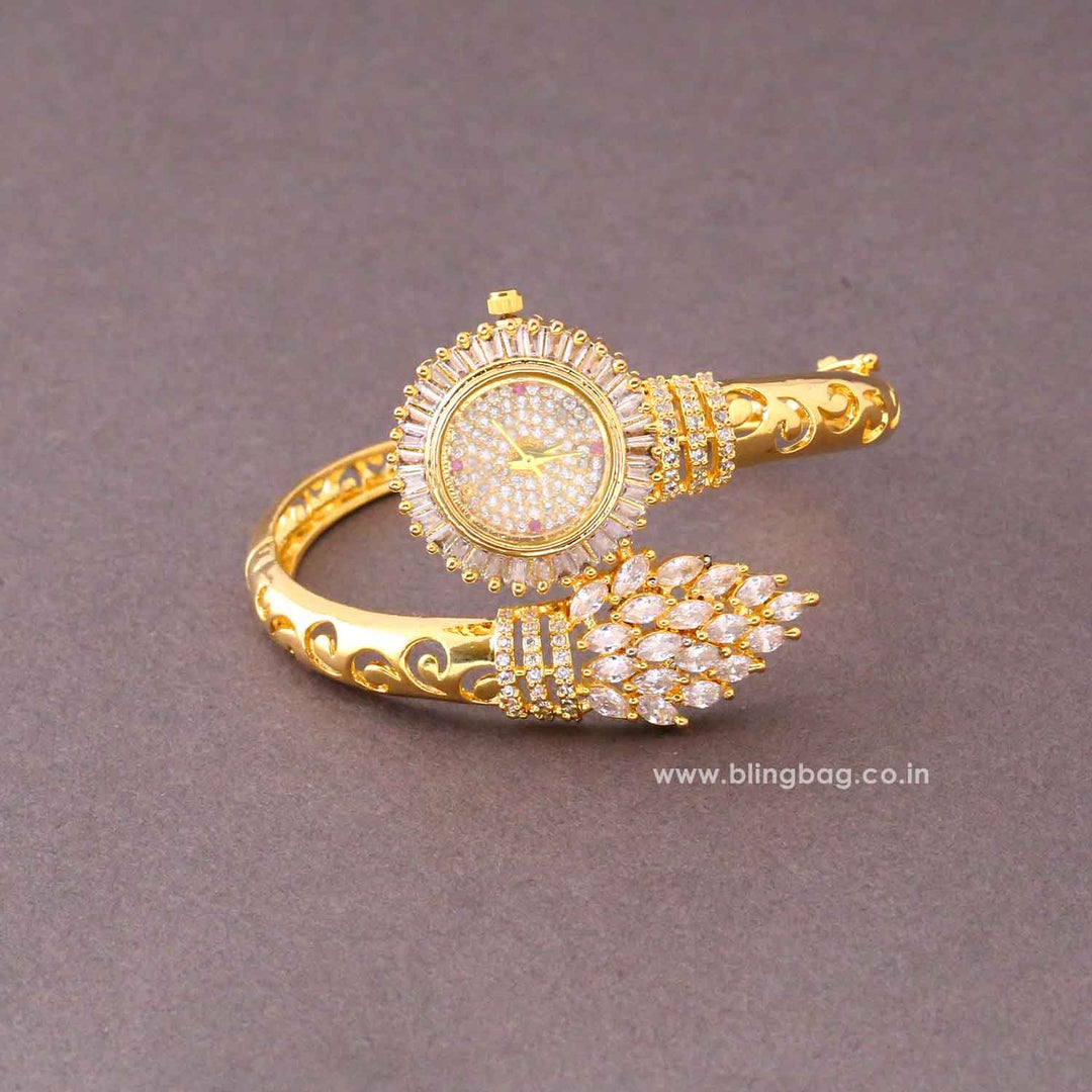 Golden Isabellae Zirconia Watch