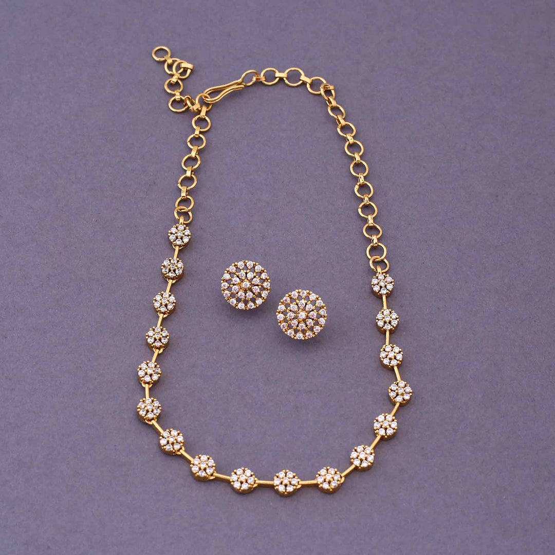 Golden Ishana Antique Jewellery Set - New Arrival