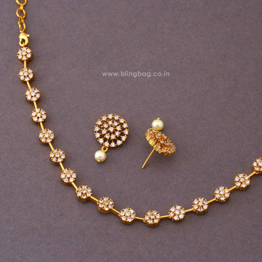 Golden Ishana Antique Jewellery Set - New Arrival