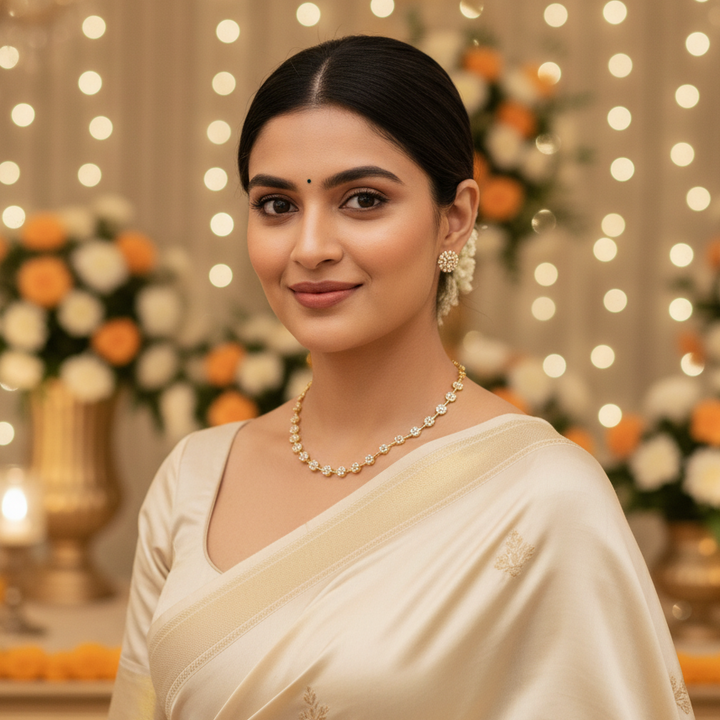 Golden Ishana Antique Jewellery Set - New Arrival