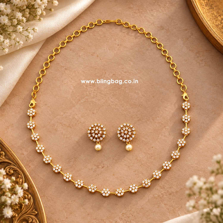 Golden Ishana Antique Jewellery Set - New Arrival