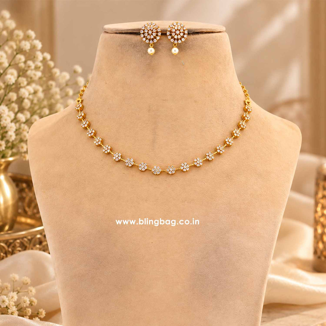 Golden Ishana Antique Jewellery Set - New Arrival