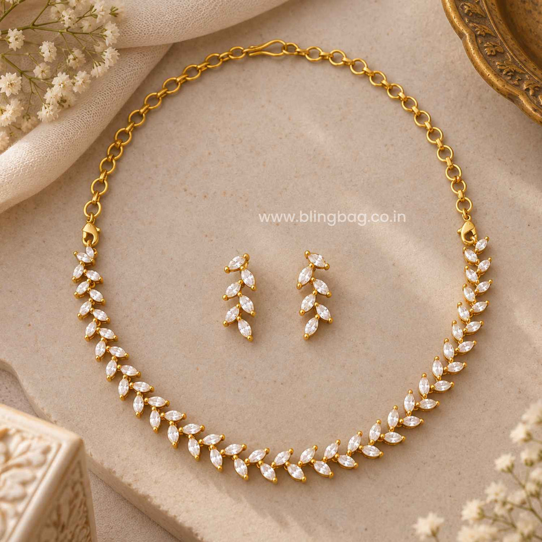 Golden Ishani Antique Jewellery Set- New Arrival