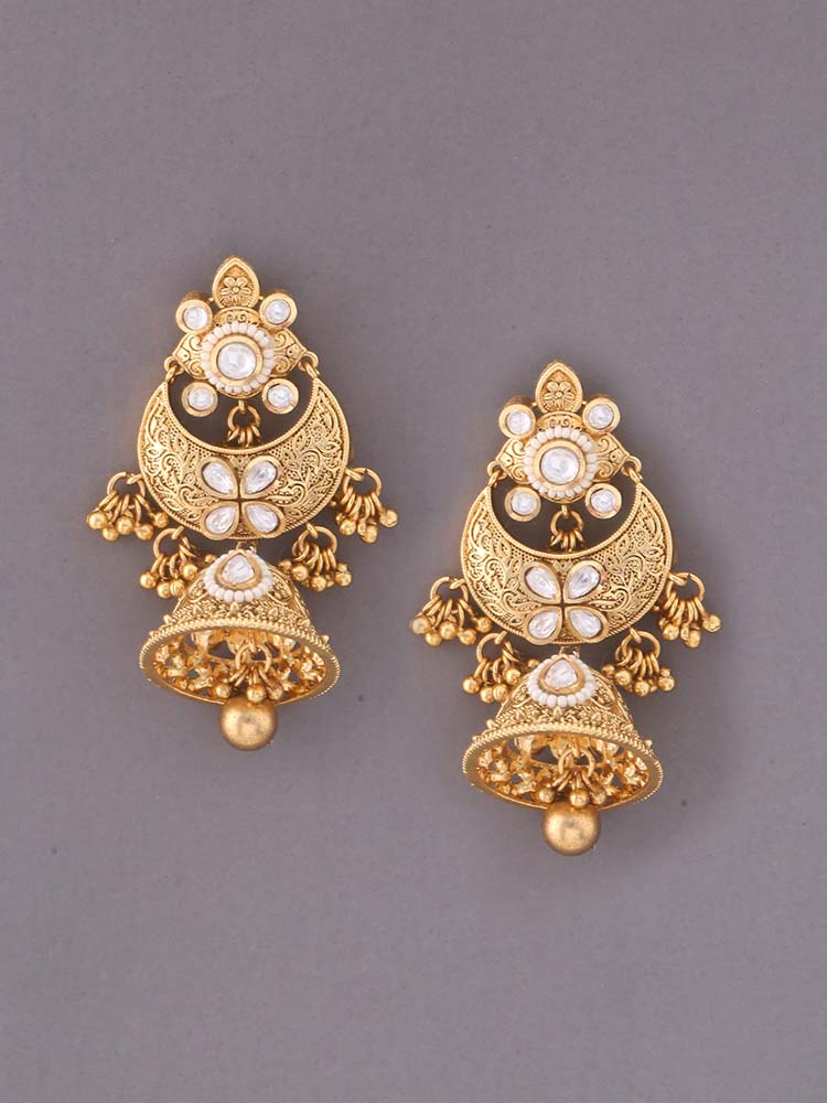 Golden Ishani Temple Jhumkis