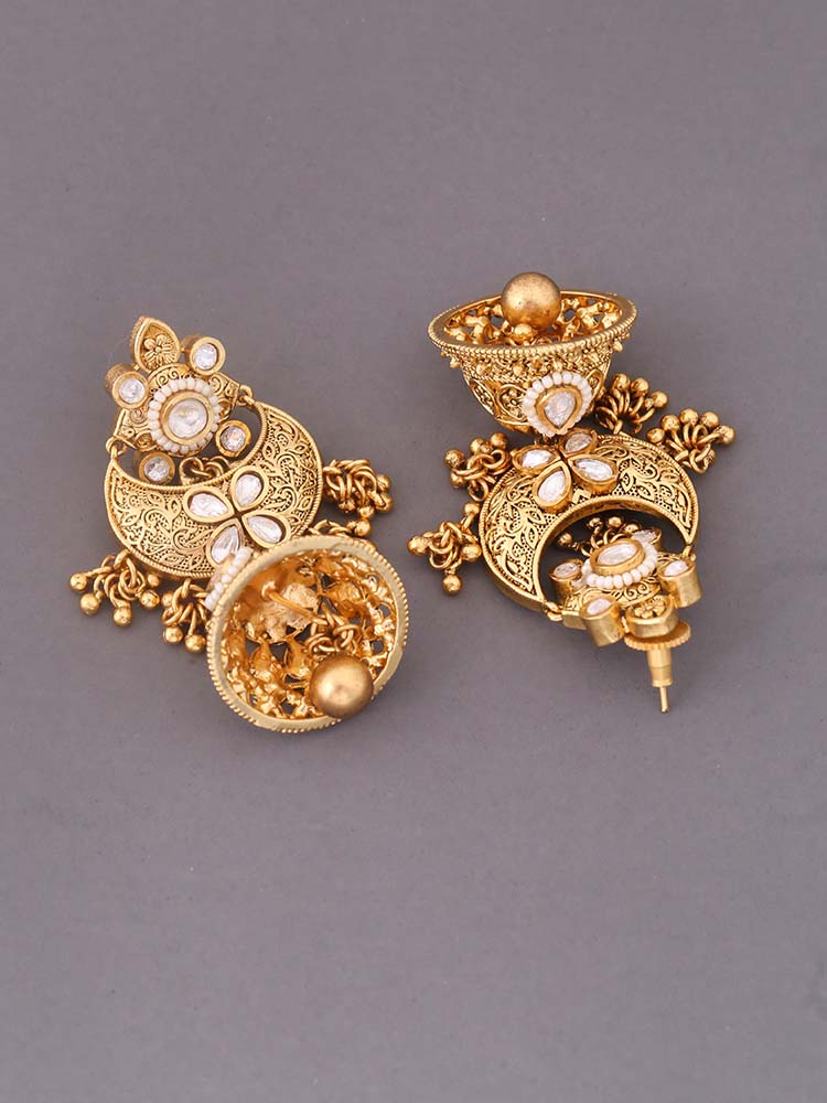 Golden Ishani Temple Jhumkis
