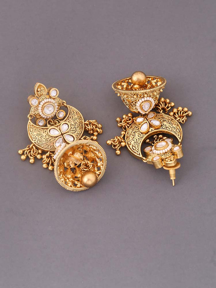 Golden Ishani Temple Jhumkis