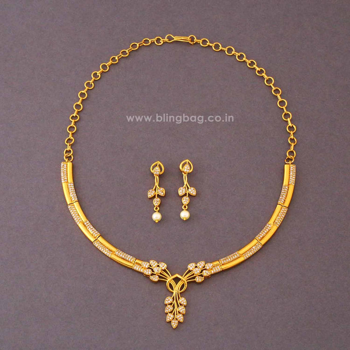 Golden Ishika Antique Jewellery Set- New Arrival