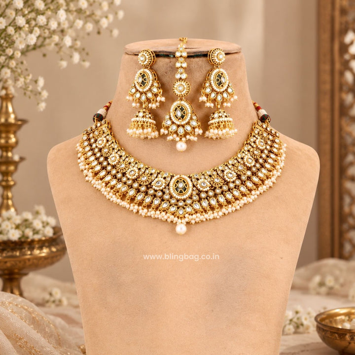 Ivory Ishvika Kundan Jewellery Set - New Arrival