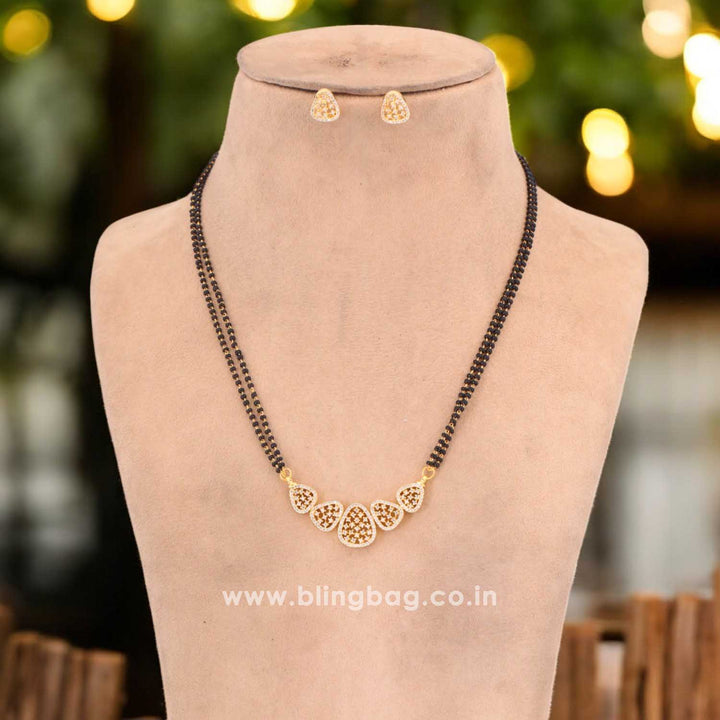 Golden Jacqueline Mangalsutra Set
