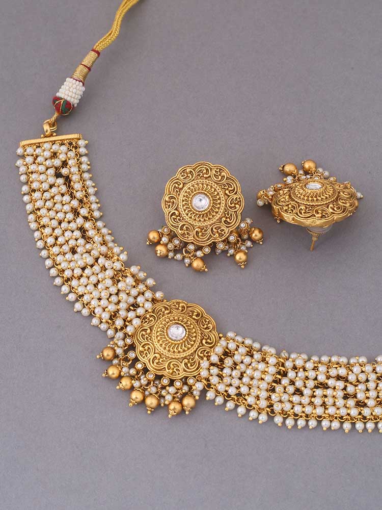 Golden Jagannath  Temple Jewellery Set
