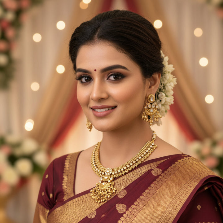 Golden Jahnvi Antique Rajwadi Set