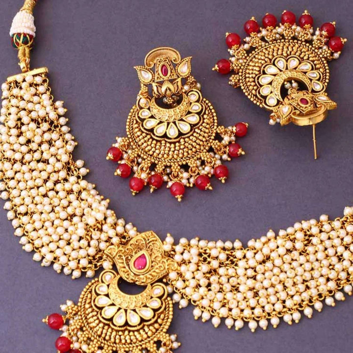 Golden Janaki Antique Jewellery Set