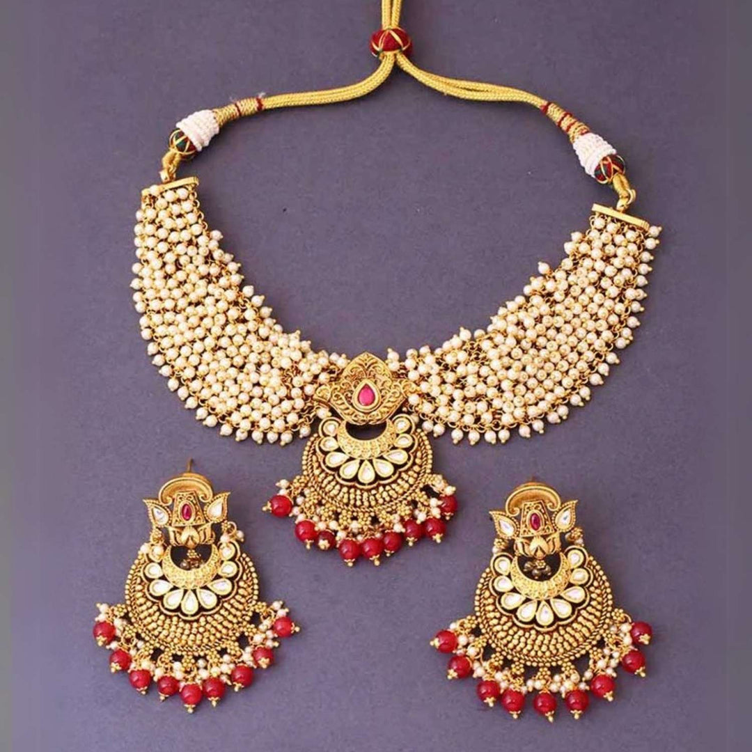 Golden Janaki Antique Jewellery Set