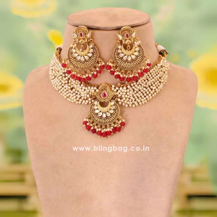 Golden Janaki Antique Jewellery Set