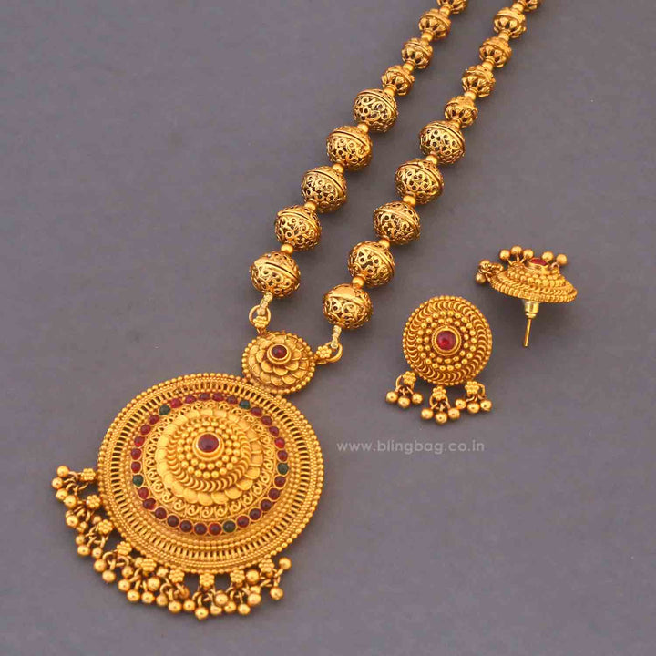 Golden Jigna Antique Jewellery Set - New Arrival
