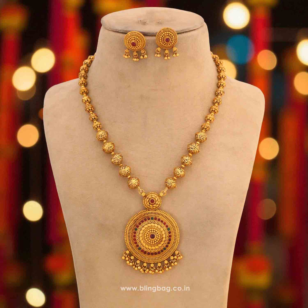 Golden Jigna Antique Jewellery Set - New Arrival