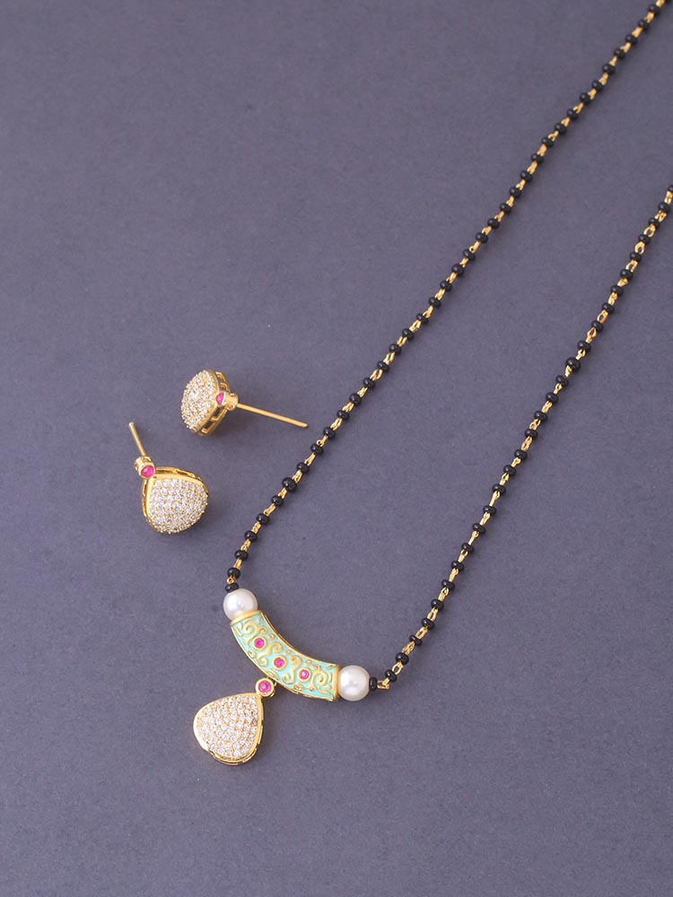 Golden Juliana Mangalsutra Set