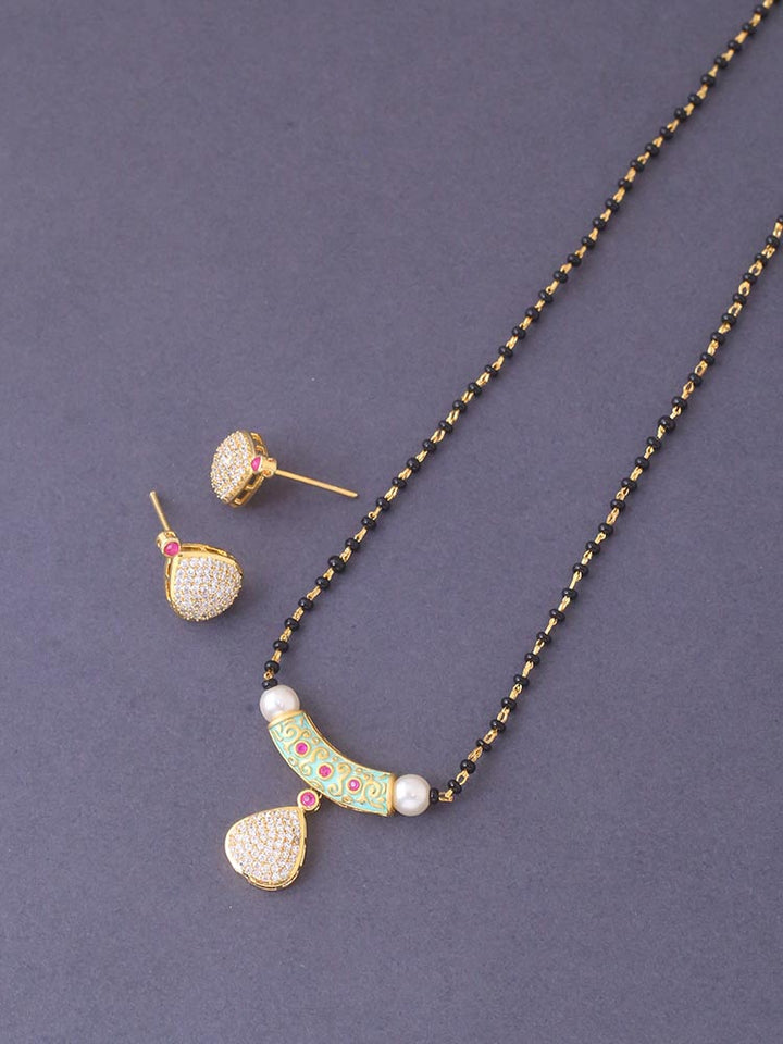 Golden Juliana Mangalsutra Set