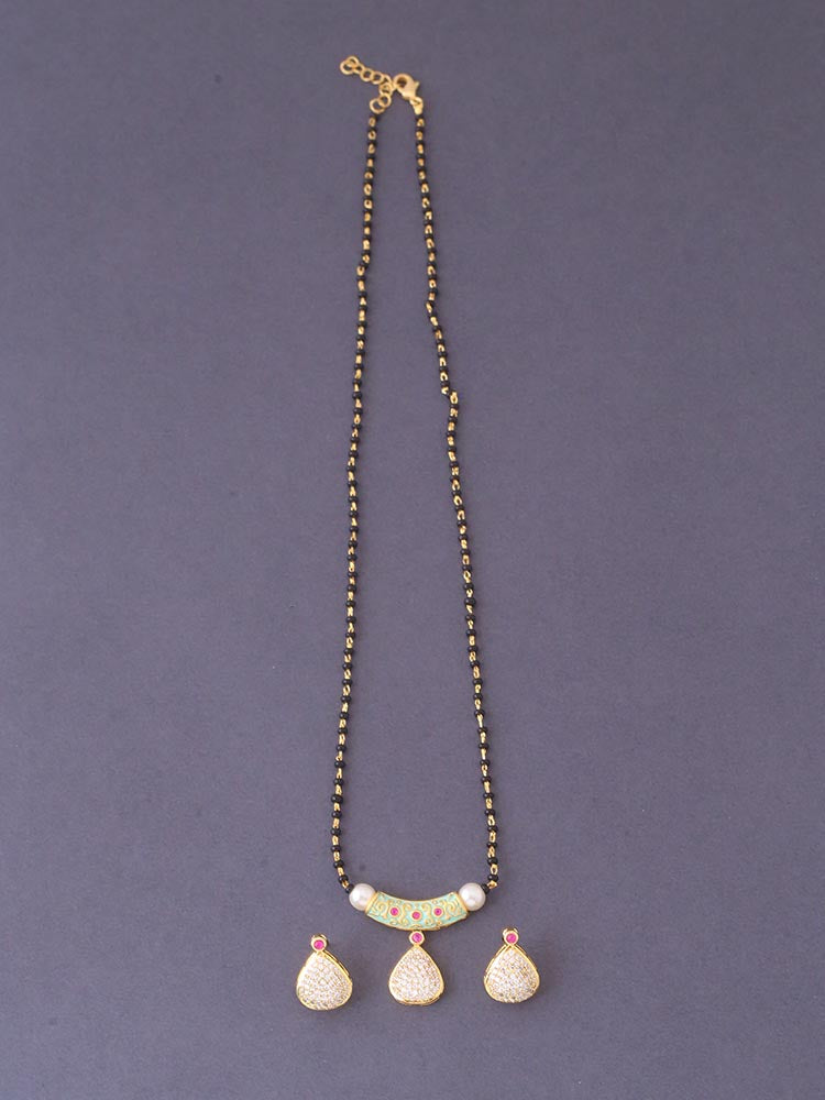 Golden Juliana Mangalsutra Set