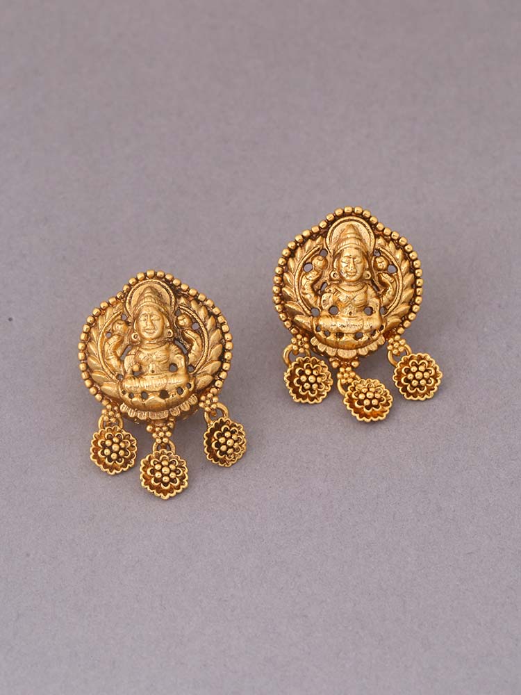 Golden Jwala Temple Danglers