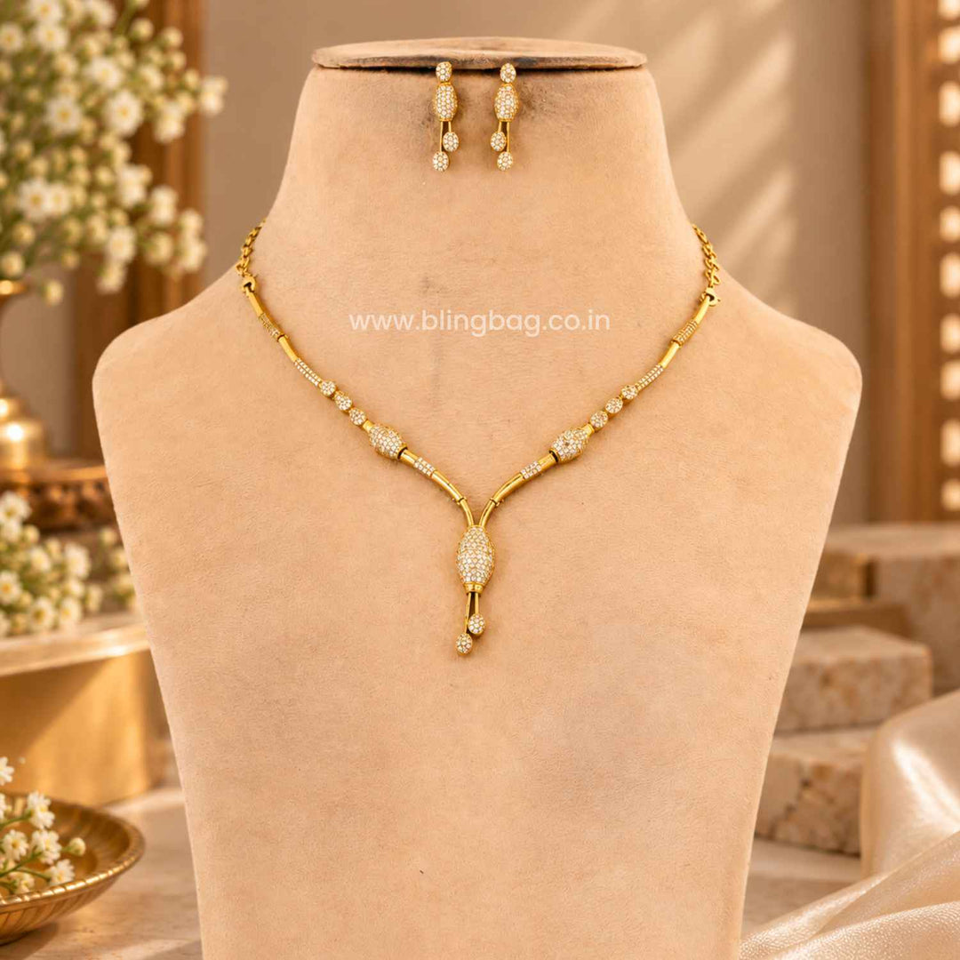 Golden Kahira Antique Jewellery Set- New Arrival
