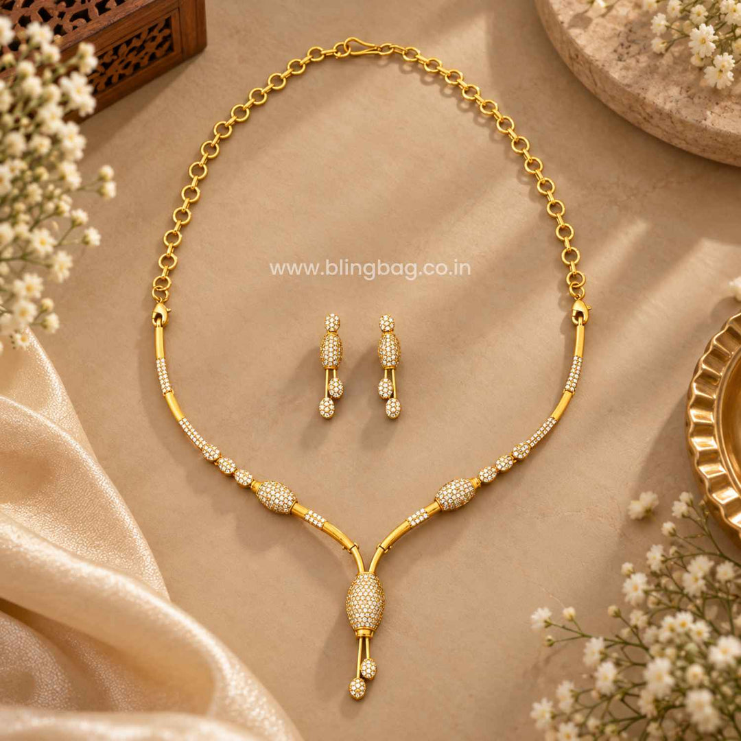 Golden Kahira Antique Jewellery Set- New Arrival