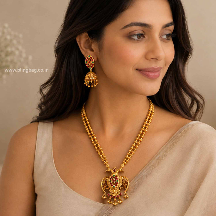 Golden Kalishi Antique Jewellery Set- New Arrival