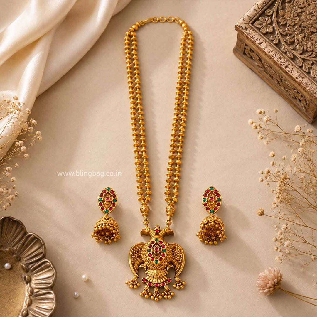 Golden Kalishi Antique Jewellery Set- New Arrival